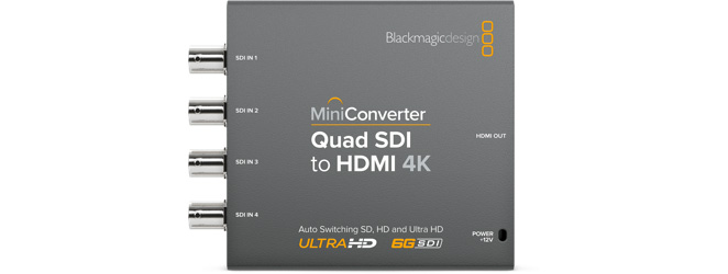 Mini Converter Quad SDI to HDMI 4K