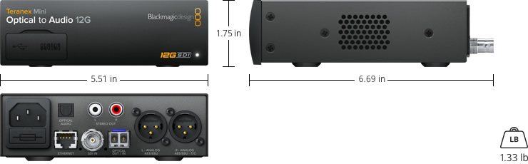 Teranex Mini - Optical to Audio 12G